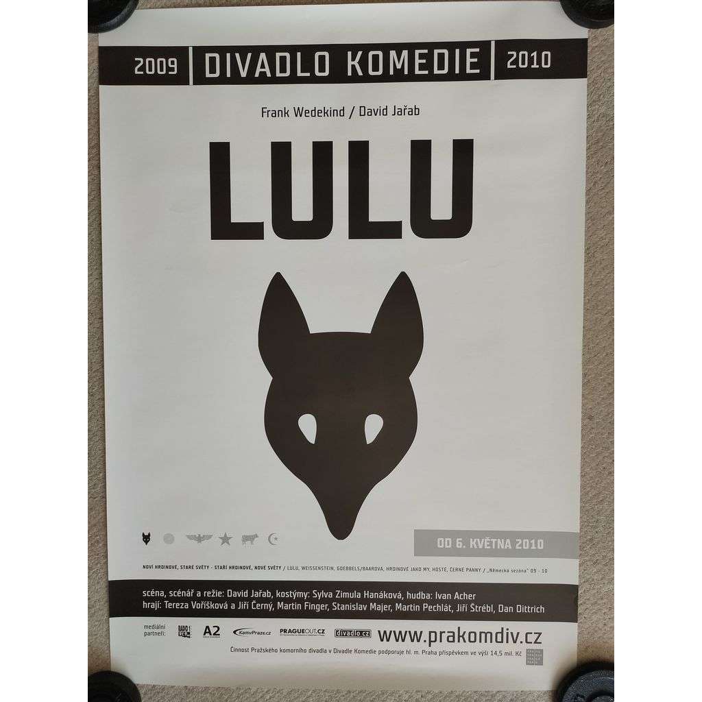 Lulu - Frank Wedekind, David Jařab - Divadlo Komedie 2009, 2010 - reklamní plakát