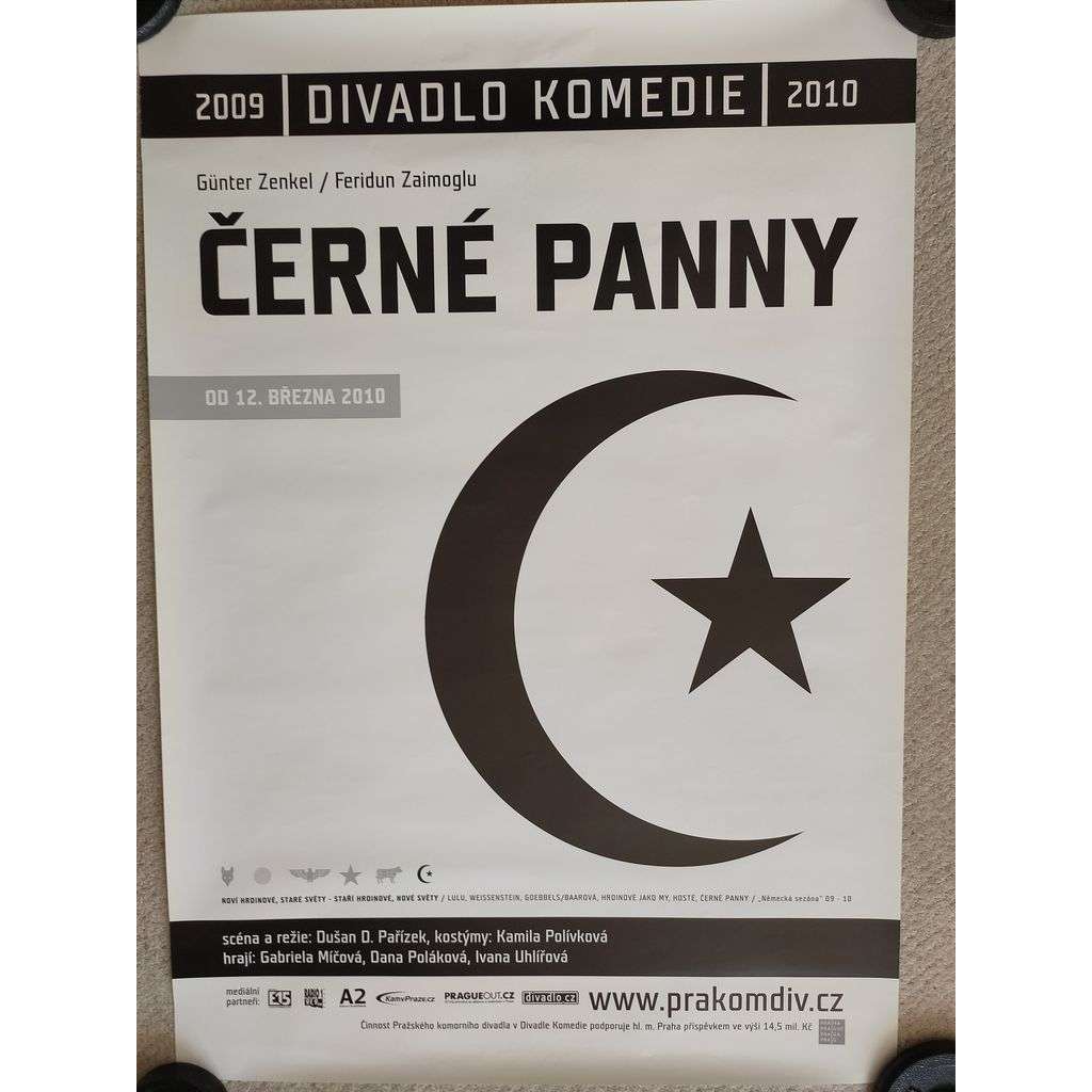 Černé panny - Gunter Zenkel, Feridun Zaimoglu - Divadlo Komedie 2009, 2010 - reklamní plakát