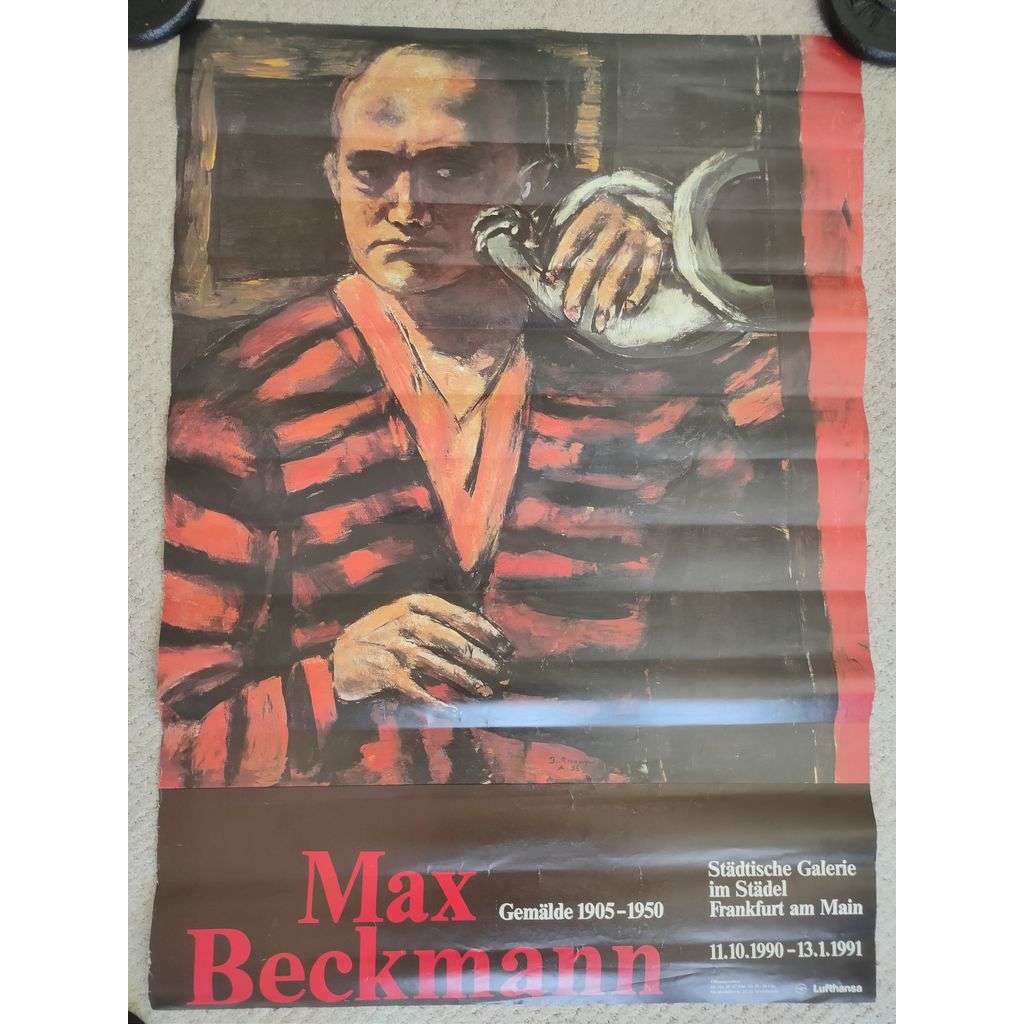 Max Beckmann 1905 - 1950 - výstava 1990 - 1991 Frankfurt - reklamní plakát