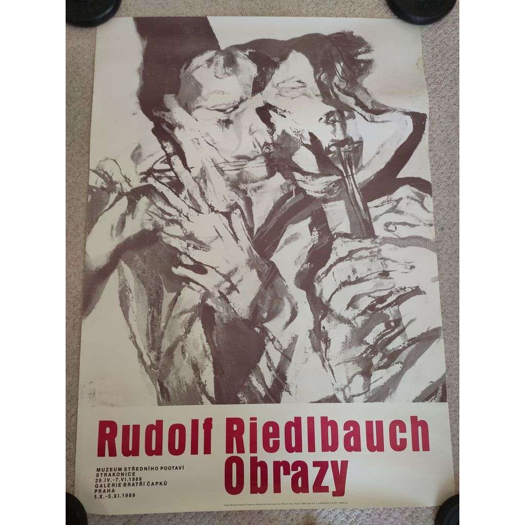 Rudolf Riedbauch - Obrazy - výstava umění 1989 - reklamní plakát