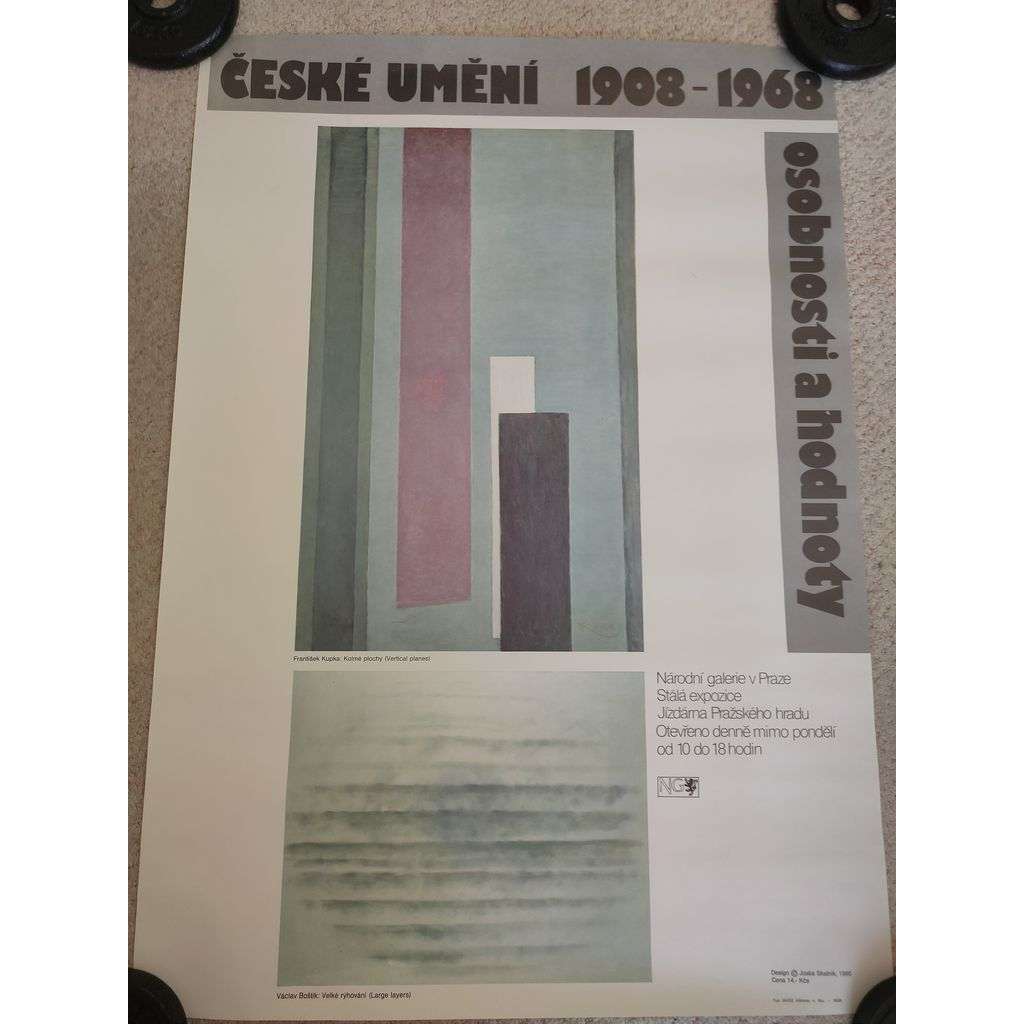 České umění 1908 - 1968 - osobnosti a hodnoty - výstava umění 1990 - reklamní plakát