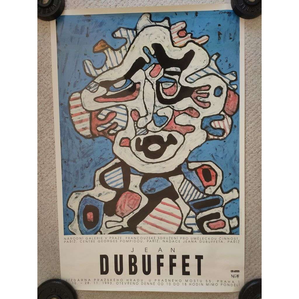Jean Dubuffet - Národní galerie v Praze - výstava umění 1993 - reklamní plakát