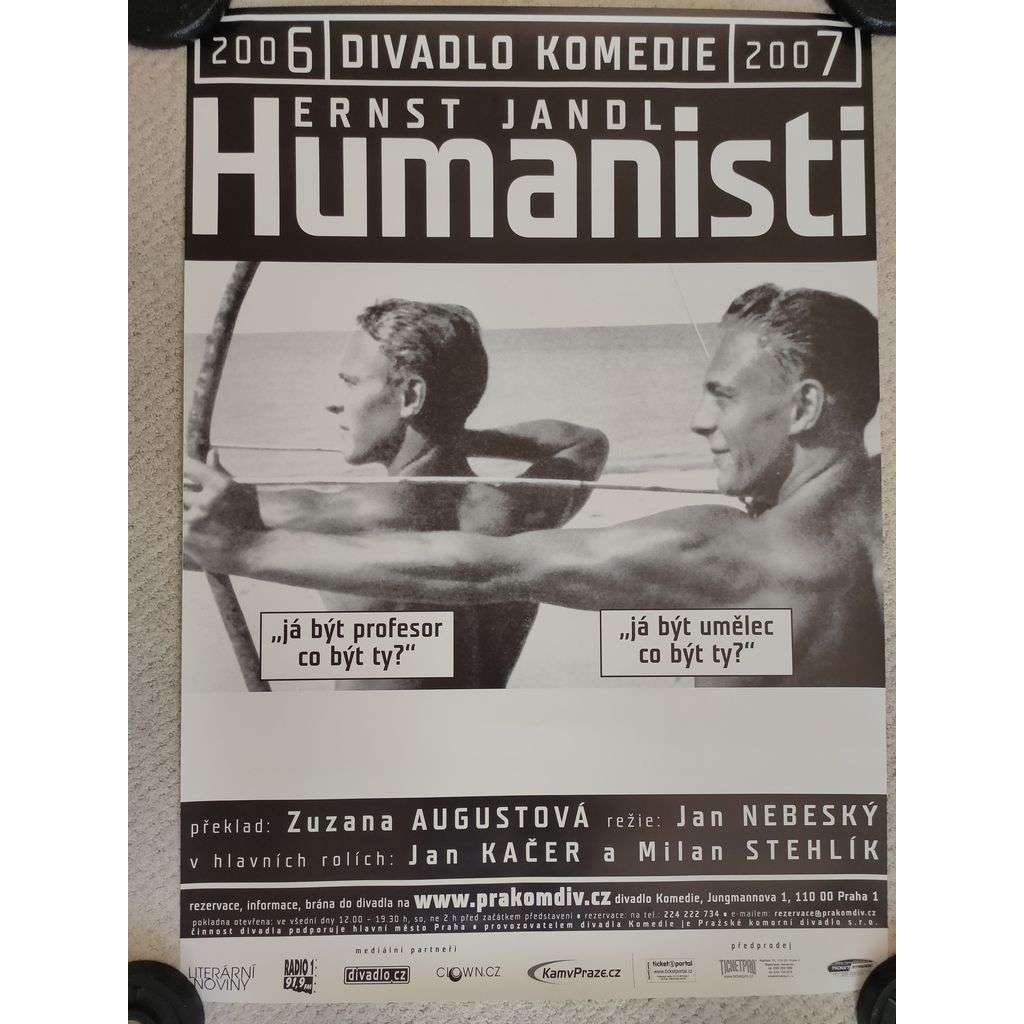 Humanisti - Ernst Jandl - Divadlo komedie 2006, 2007 - reklamní plakát