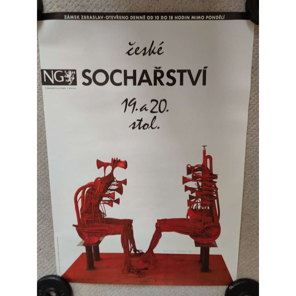 České sochařství 19. a 20. století - Národní galerie v Praze - výstava umění - reklamní plakát