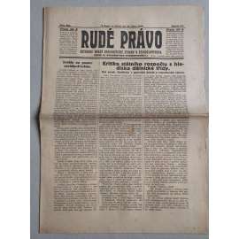Rudé právo (27.10.1926) Ročník VII. - 1. republika, staré noviny