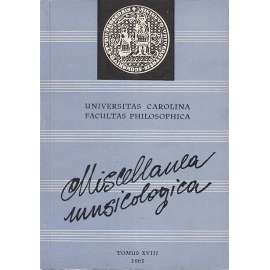 Miscellanea Musicologica XVIII./1965