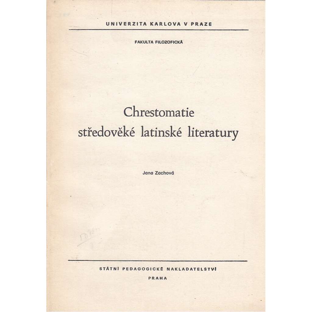 Chrestomatie středověké latinské literatury