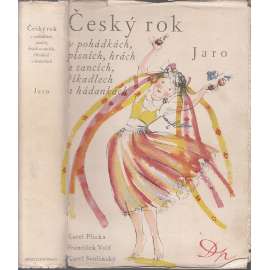 Český rok v pohádkách, písních, hrách a tancích, říkadlech a hádankách - 4 svazky (Jaro, Léto, Podzim, Zima) ilustrace Karel Svolinský HOL.