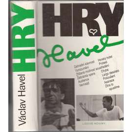 Hry (Václav Havel) Zahradní slavnost, Vyrozumění, Ztížená možnost soustředění, Žebrácká opera, Audience, Vernisáž, Horský hotel, Protest, Chyba, Largo desolato, Pokoušení, Asanace, Zítra to spustíme (soubor divadelních her z let 1963-1988, divadlo)
