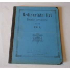 Ordinariátní list na rok 1919