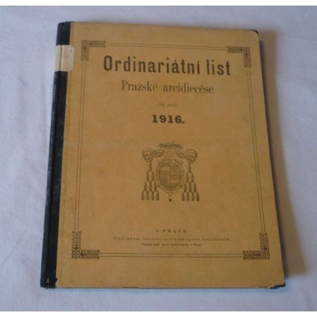Ordinariátní list na rok 1916