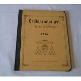 Ordinariátní list na rok 1914