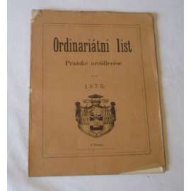 Ordinariátní list na rok 1875