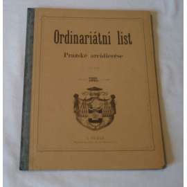 Ordinariátní list na rok 1881