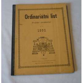 Ordinariátní list na rok 1895