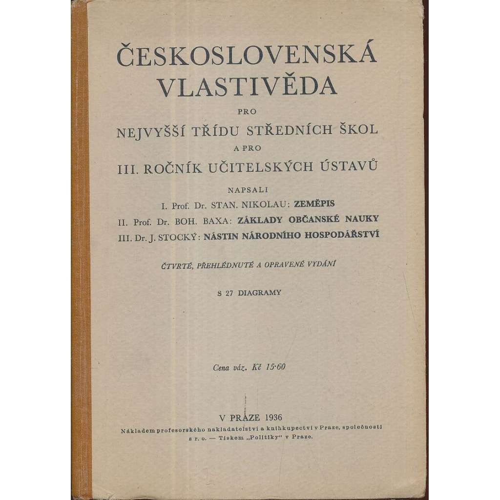 Československá vlastivěda pro nejvyšší...