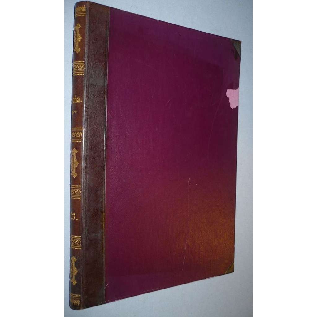 Epocha, ročník VIII., rok 1903 (časopis, technika, průmysl, doprava, chemie, mj. Fotografie beze světla, Nilská hráz u Asuánu, Padání hvězd, Jantar, Werner Siemens; polokožená vazba - vazba kůže)