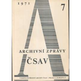 Archivní zprávy ČSAV, 1975/7