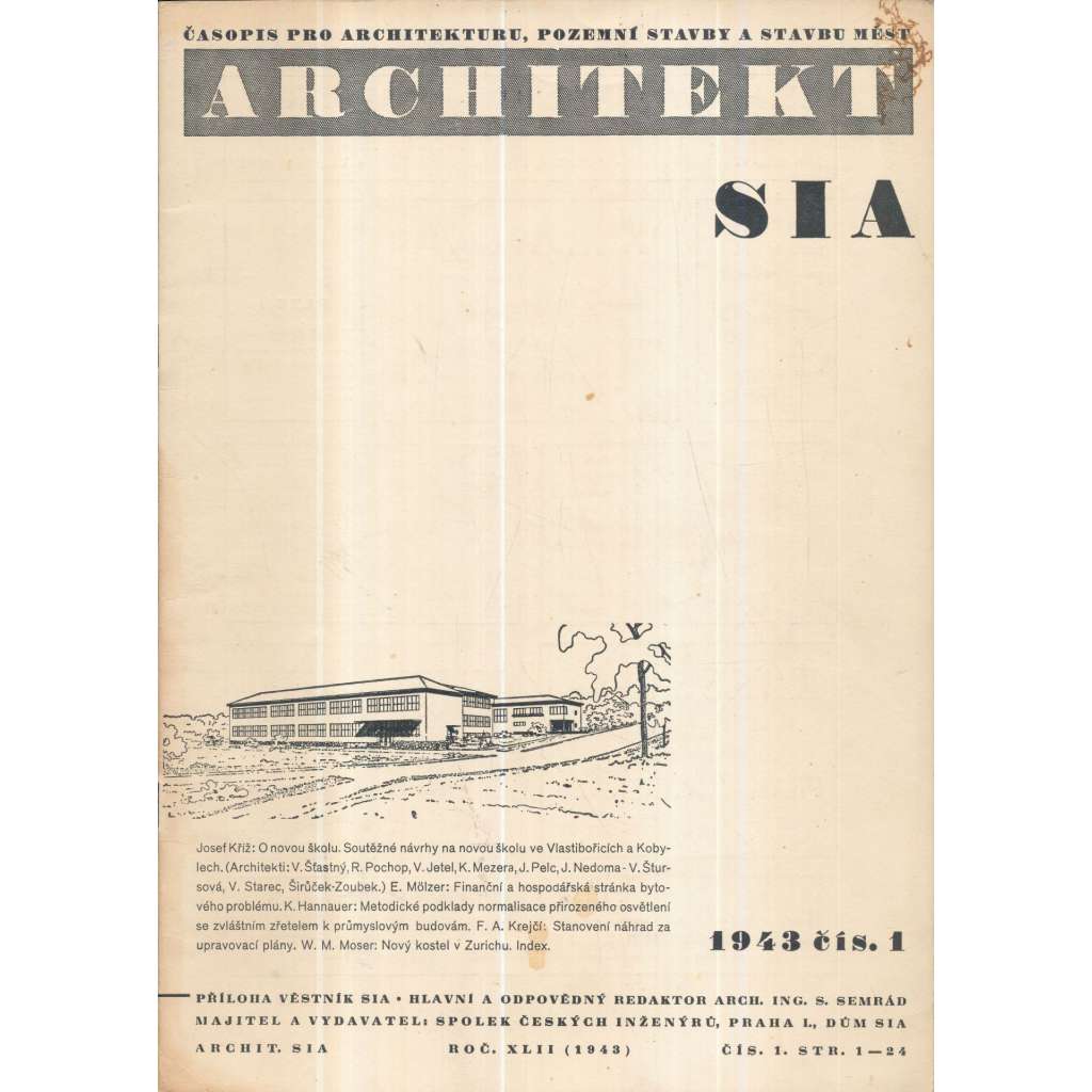 Architekt SIA, č. 1/XLII (1943)