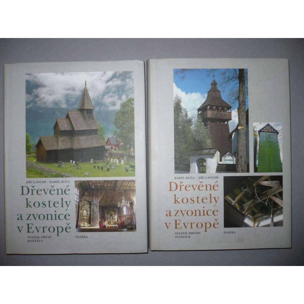 Dřevěné kostely a zvonice v Evropě, 2 svazky [dřevěná architektura] HOL