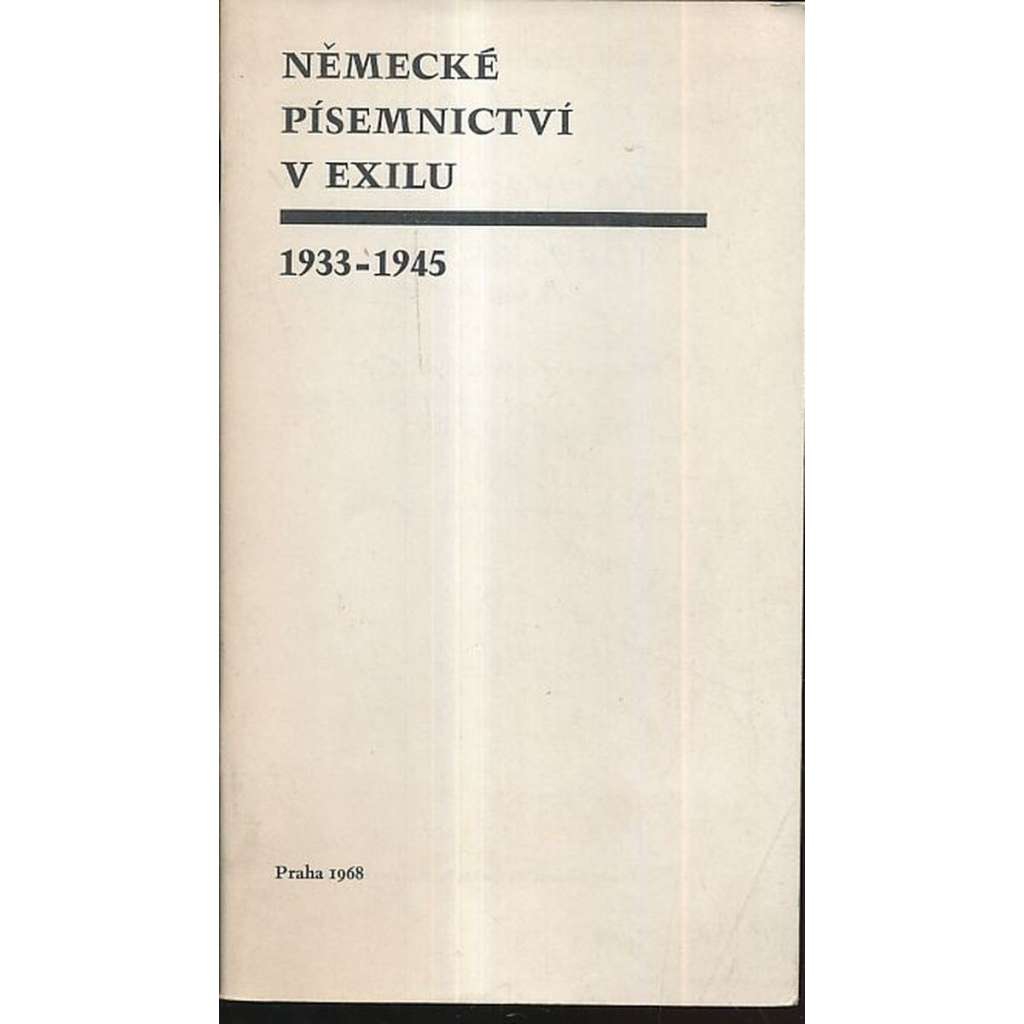 Německé písemnictví v exilu (1933-1945)