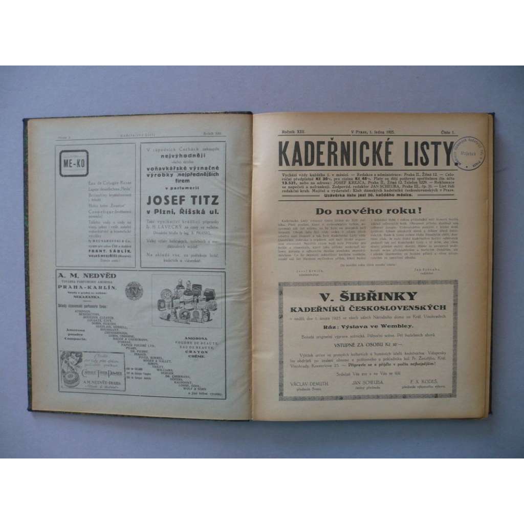 Kadeřnické listy, roč. XIII.(1925) - (kadeřnictví, móda)