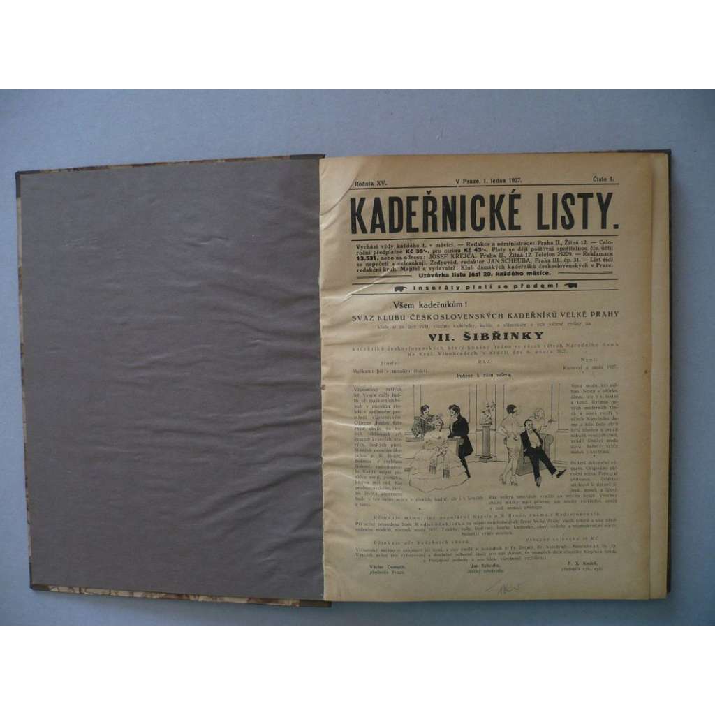 Kadeřnické listy, roč. XV.(1927) - (kadeřnictví, móda)