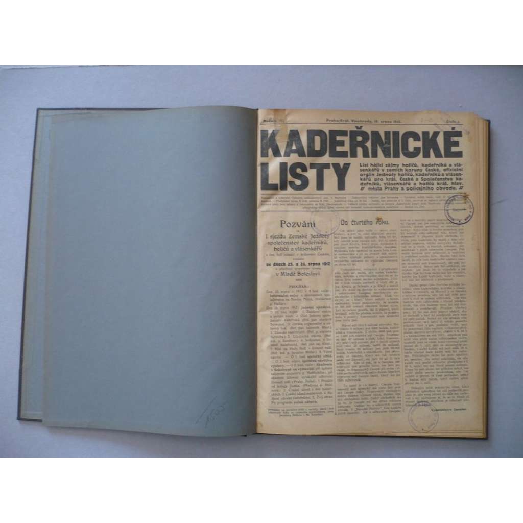 Kadeřnické listy, roč.4 a 5 (1912, 1913) [kadeřnictví, účes, vlasy, kadeřník, holič, vlásenkář, účesy, móda, stříhání a úprava vlasů]