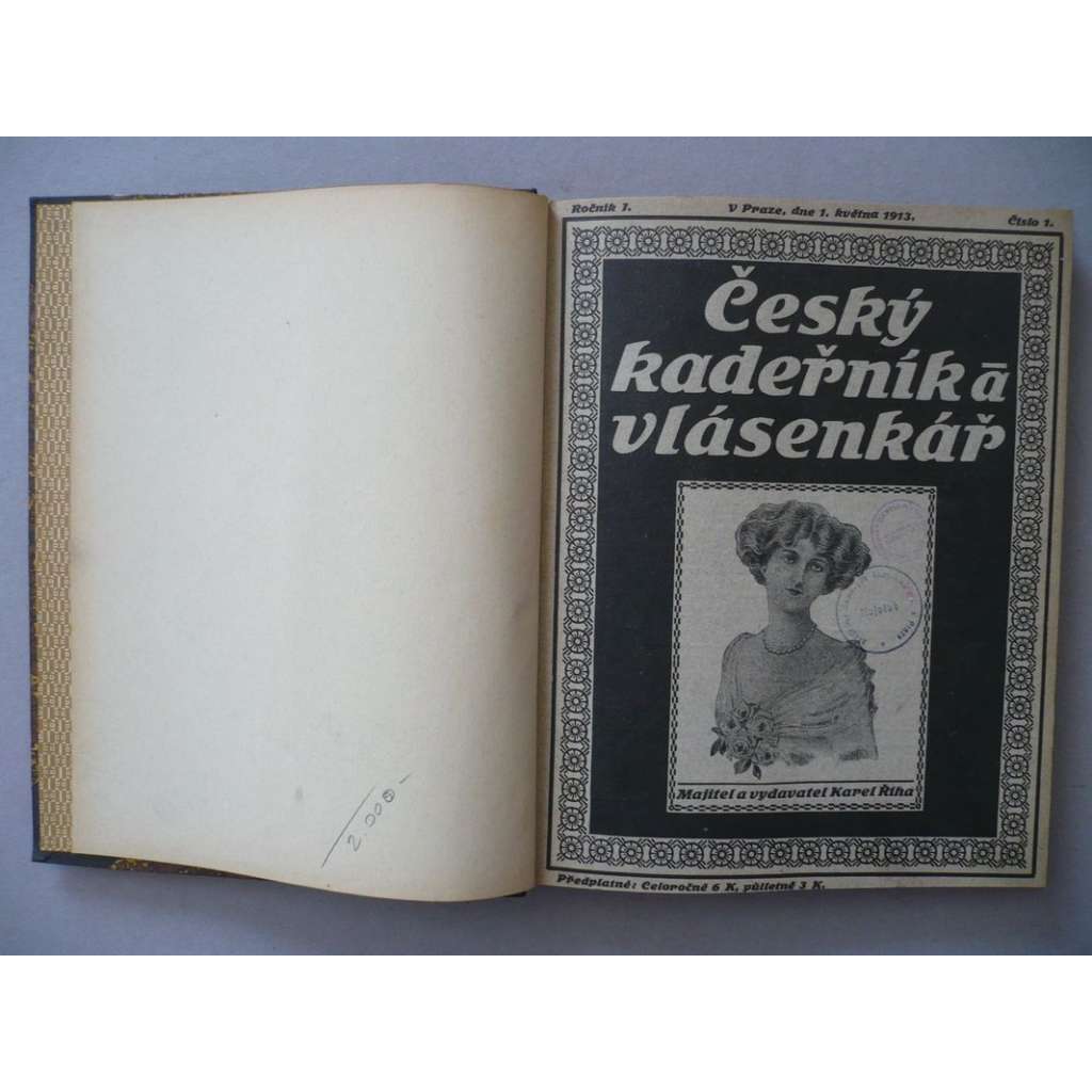 Český kadeřník a vlásenkář, roč. I., (1913) - (kadeřnictví, móda)