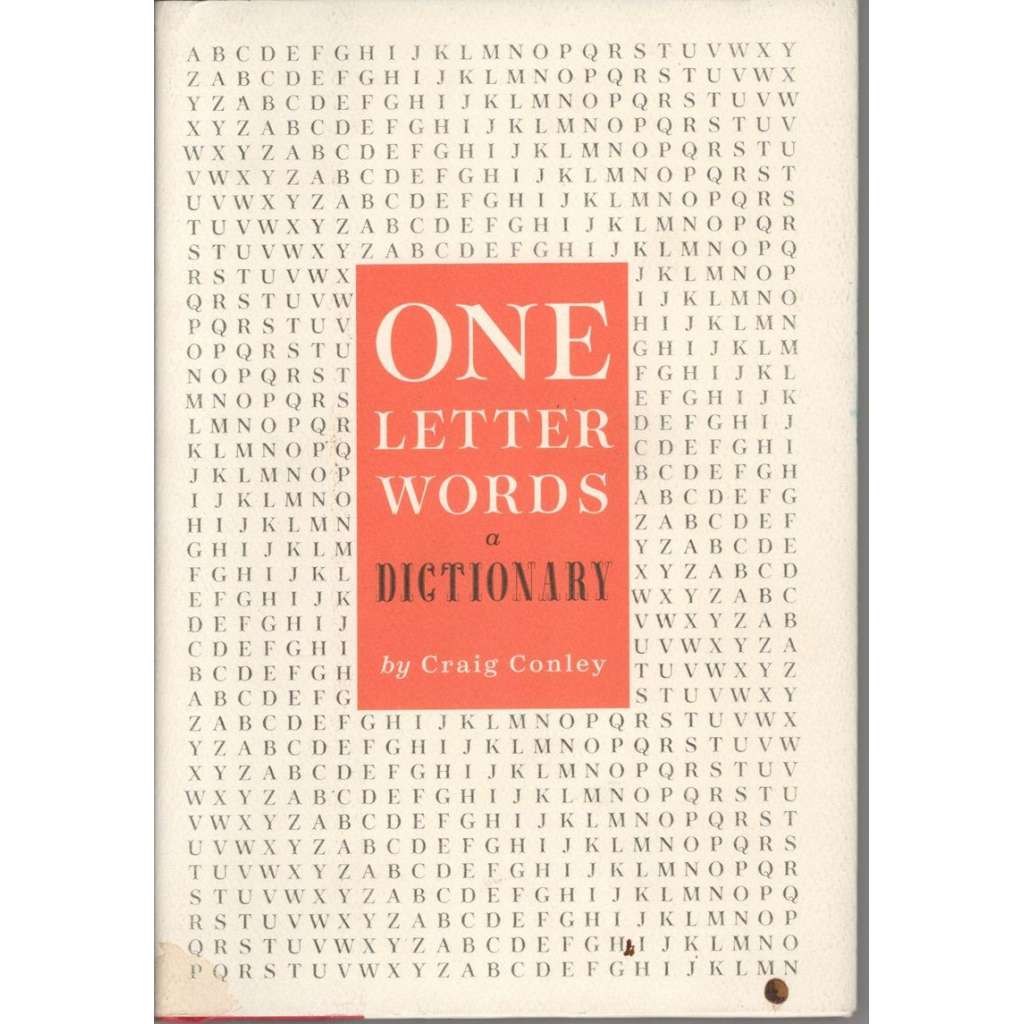 One-Letter Words, a Dictionary