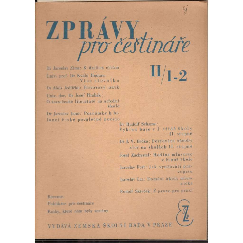 Zprávy pro češtináře II/1-2