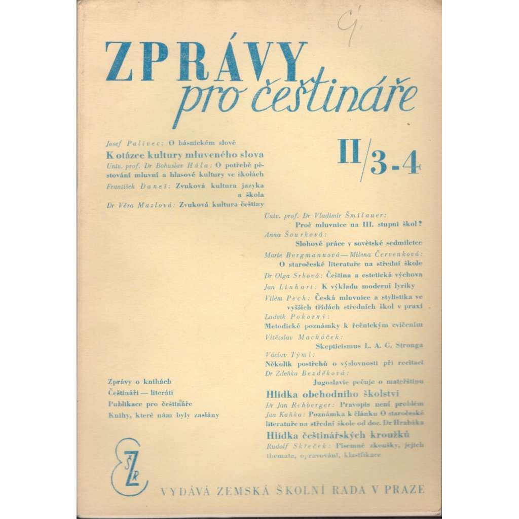 Zprávy pro češtináře II/3-4