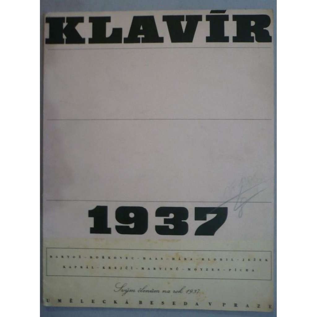 Klavír 1937 (noty)