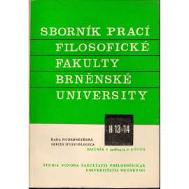 Sborník prací...roč.XXVII-XXVIII/1978-79, filosofická fakulta Brněnské university, řada hudebněvědná H13-14