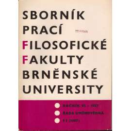 Sborník prací...roč. VI/1957, filosofická fakulta Brněnské university, řada uměnovědná F1