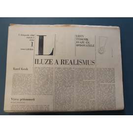 Listy. Týdeník svazu čs. spisovatelů 1968, roč. I. (časopis, literatura, kultura, mj. K. Kosík - Iluze a realismus; Masarykova idea Čs. republiky, M. Kundera - Český úděl, J. Chalupecký - Nezbytí svobody)