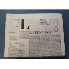 Listy. Týdeník svazu čs. spisovatelů 1969, roč. II. (časopis, literatura, kultura, mj. D. Hamšík - Jaro a podzim 1968, Velká smrt [Jan Palach], L. Vaculík - Proces v Semilech, J. Šedivý - Odpovědnost politiky)