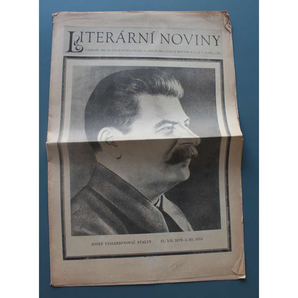 Literární noviny 1953, roč. II. č. 10 (beletrie, politika, mj. Josif V. Stalin - úmrtí, V období občanské války, Budování socialismu, Velká vlastenecká válka)