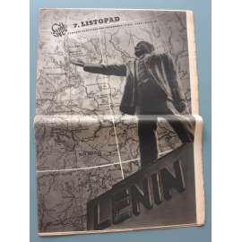 Svět v obrazech. Týdeník ministerstva informací 1945, č. 18 (časopis, kultura, politika, fotografie, mj. K 28. výročí VŘSR, Výstavba, SSSR a Slovanstvo, ČSR - SSSR Dík říjnové revoluci)