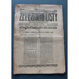 Československé železniční listy 1923, roč. XXIV, č. 17 (noviny, první republika, železnice, mj. Opět kus positivní práce!, Jubilejní slavnosti Je, Březnice, Písek, Hulín, Krnov)dnoty,