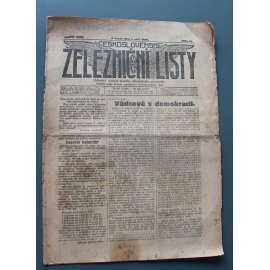 Československé železniční listy 1928, roč. XXIX, č. 23 (noviny, první republika, železnice, mj. Vůdcové v demokracii, Brněnští elektrikáři napadeni min. železnic při vzorném konání své služby!)