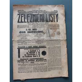 Československé železniční listy 1928, roč. XXIX, č. 23 (noviny, první republika, železnice, mj. Povyšování a ustanovování zaměstnanců, 2.12 1928 den zúčtování)
