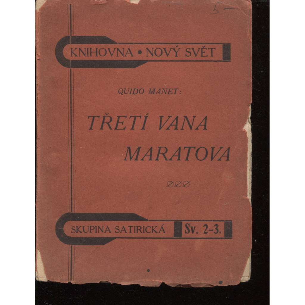 Třetí vana Maratova (Knihovna Nový svět)