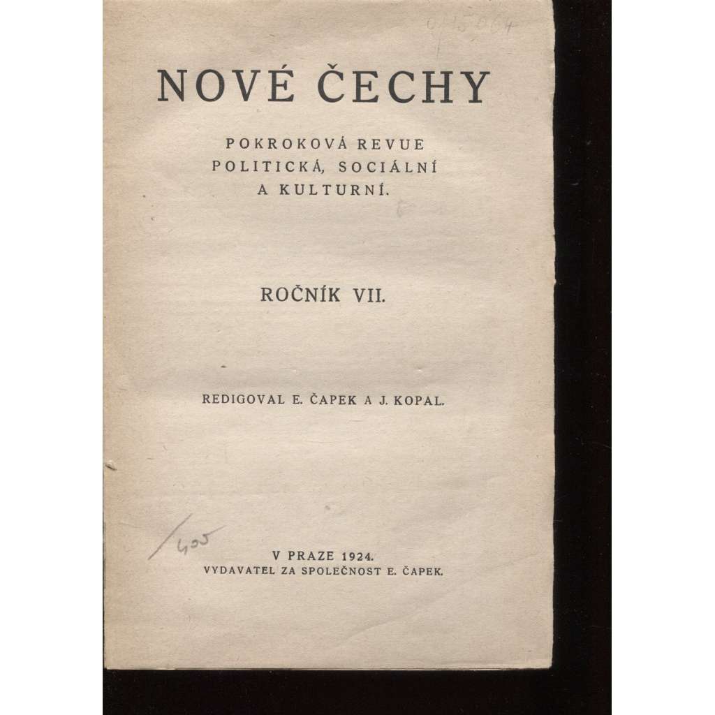 Nové Čechy. Pokroková revue politická, sociální a kulturní 1924-1925
