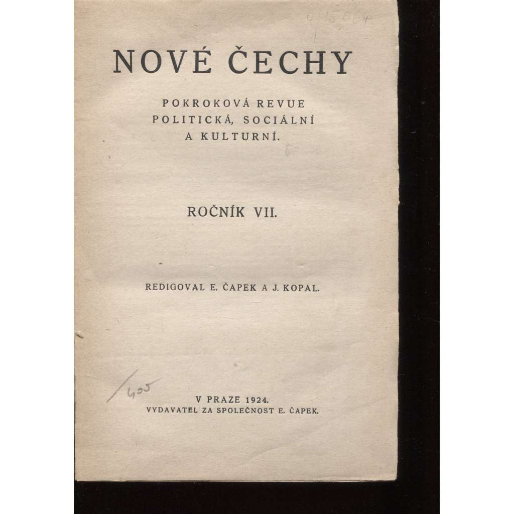 Nové Čechy. 1924. Pokroková revue politická, ...