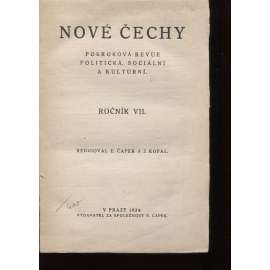 Nové Čechy - roč. VII (1924) a VIII (1925) Pokroková revue politická, sociální a kulturní [levicový časopis; socialismus]