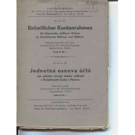 Jednotná osnova účtů pro pilařské závody střední velikosti v Protektorátě Čechy a Morava. Einheitlicher Kontenrahmen (účetnictví, protektorát)
