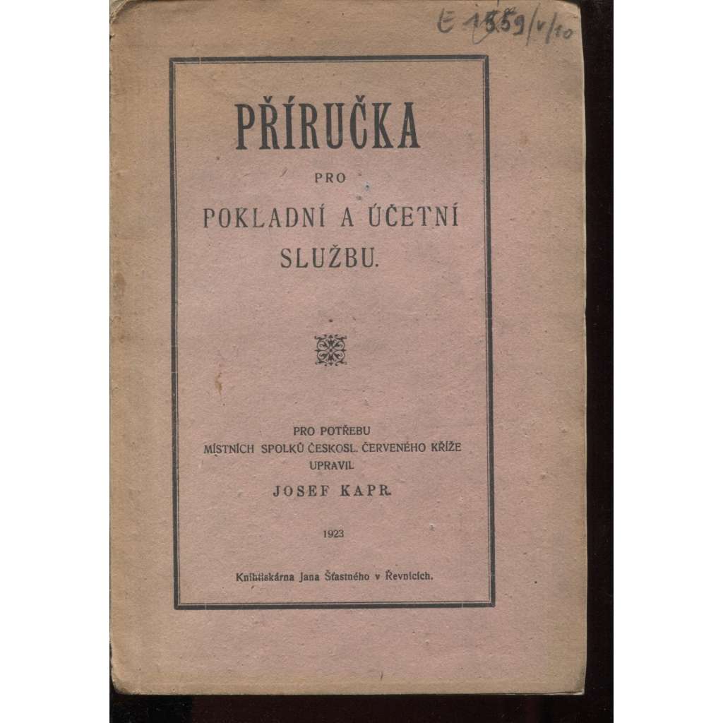 Příručka pro pokladní a účetní službu (účetnictví, červený kříž)