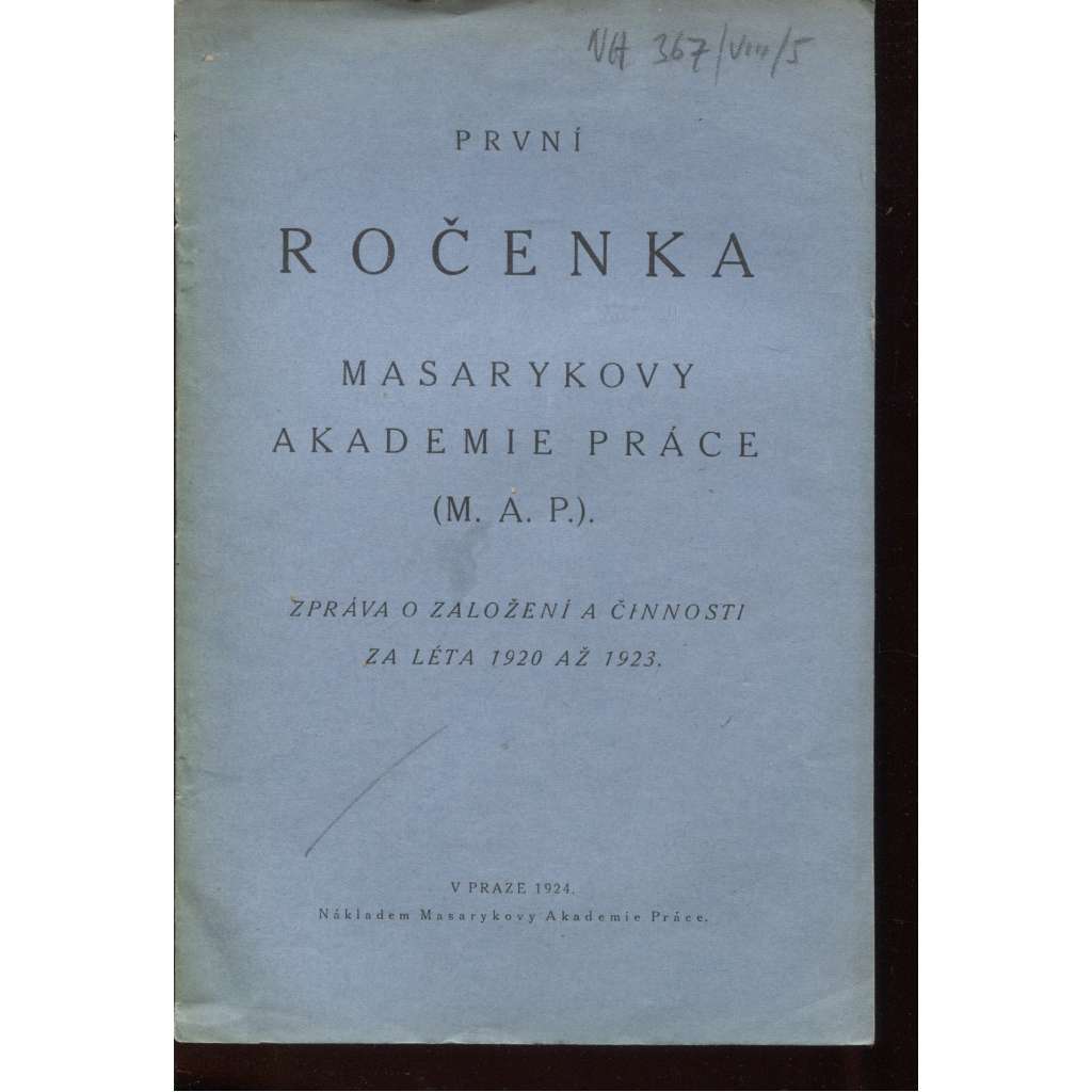 První ročenka Masarykovy Akademie práce