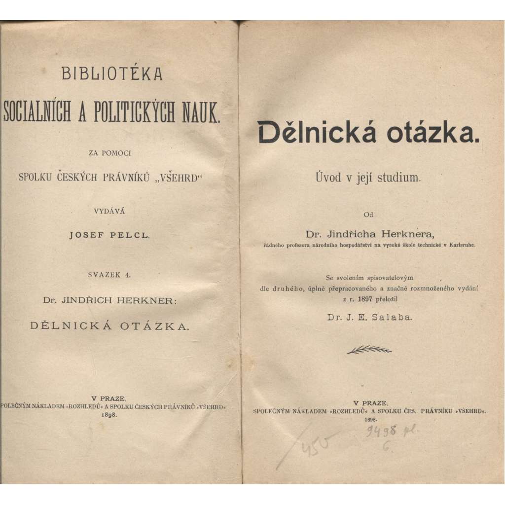 Dělnická otázka. Bibliotéka socialních a politických nauk (1898)